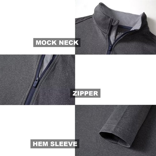 M MAELREG Quarter Zip Golf Pullover - Men's Dry Fit Long Sleeve Performance Sweatshirt | Wicking Mock Neck