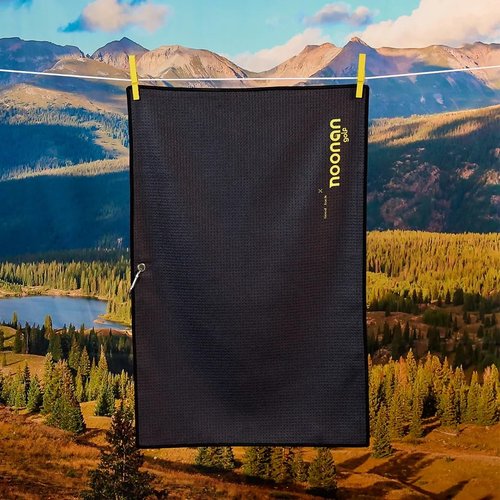 Noonan Golf Towel - Premium Microfiber Towel with Carabiner Clip - 24” x 15” - Fun, Creative & Unique Designs (Mulligan Trail)