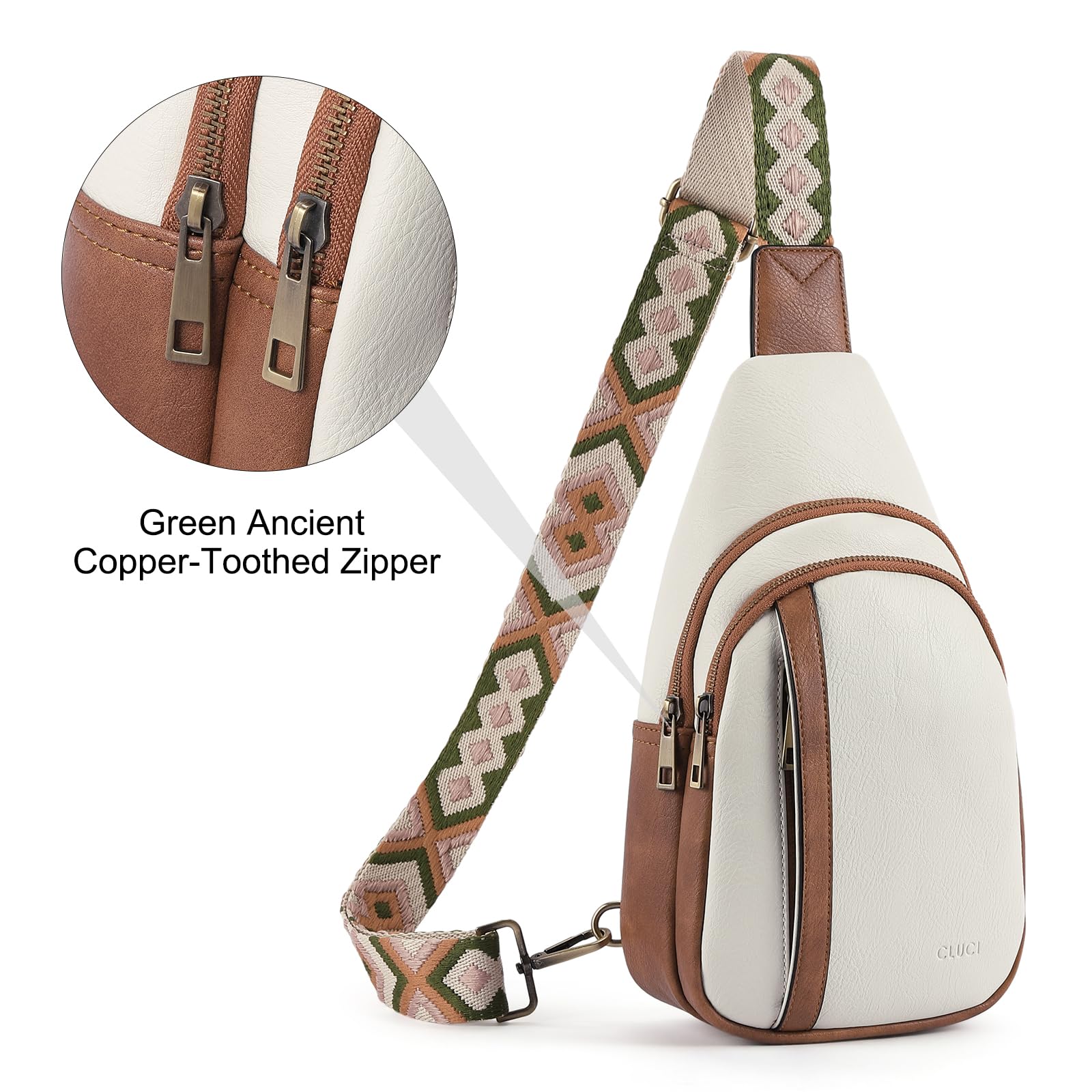CLUCI Crossbody Bags for Women Men,Leather Sling Bag Cross Body Backpack for Woman Gifts for Women Birthday Unique