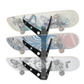 Koova 3 Skateboard Wall Mount Rack Holder | Creative Deck Display | Home or Garage Longboard Storage | Scooter Hanger | Easy Install - Hardware Incl. | Heavy Duty Powder Coated Steel Frame | USA Made