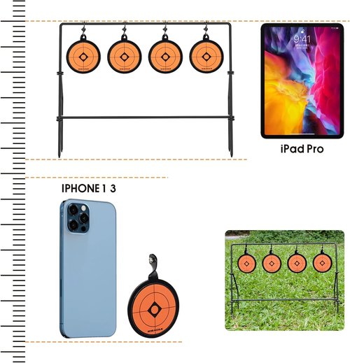 Ideagle BB Gun Targets - Heavy Metal Spinning Pellet Shooting Target for .177/.20 Caliber