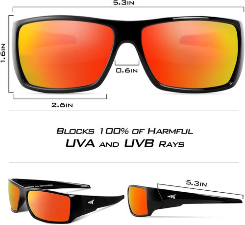 KastKing Iditarod Polarized Sport Sunglasses - PuriVex Protective Lens Coating for Fishing & Outdoor Activities