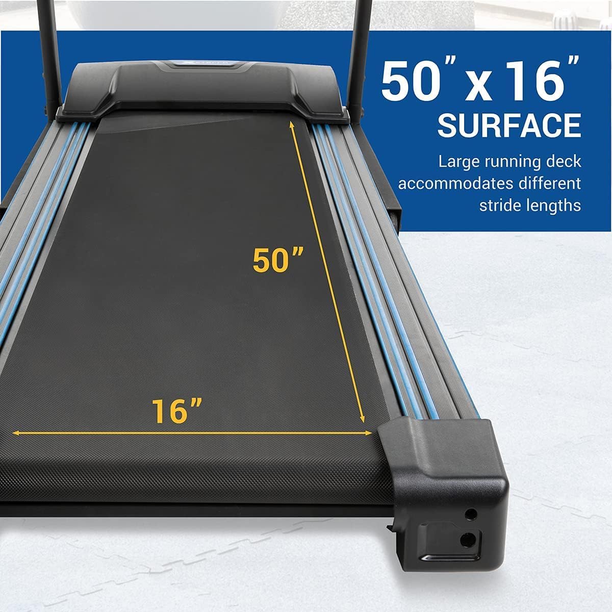 XTERRA Premium Folding Smart Treadmill - Compact Design, 250+ LB Capacity, Powerful Motor & Fitness App Included