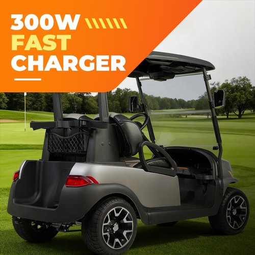 Aspaton 48V Golf Cart Charger with Triangle 3-Pin Style Plug Compatible with RXV DS TXT Club Cart