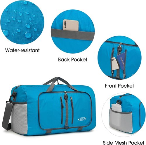 G4Free Foldable Duffel Bag - Water-Repellent Travel Backpack | Lightweight 40L/65L for Men & Women