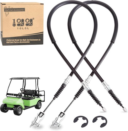 10L0L Golf Cart Brake Cable for Club Car DS 2000-up Gas & Electric, 42 Inch Driver and Passenger Side, OEM# 102022101
