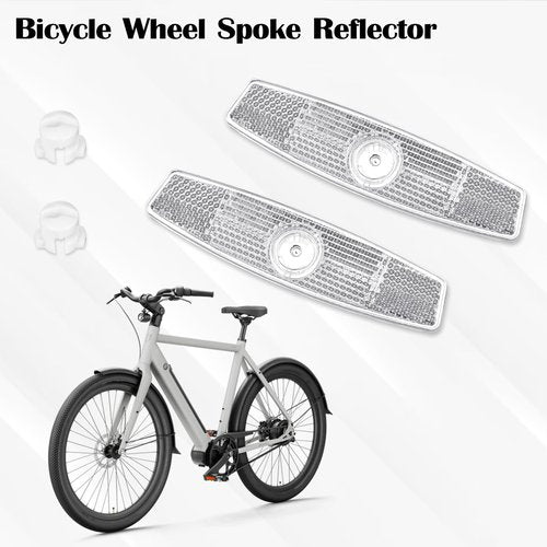 FdcZeyxior 2 Pcs Bike Reflectors, White Bike Wheel Reflectors Bicycle Reflector Portable Bikes Lights Mountain Safety Warning Light Bikes Reflector for Men Women Night Riding