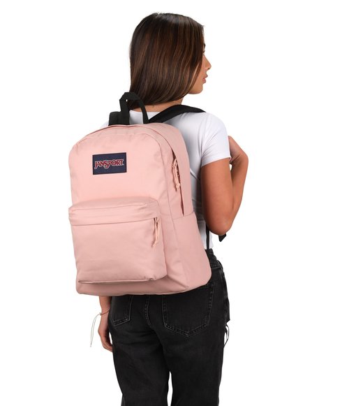 JanSport Superbreak Backpack - Durable, Lightweight Premium Backpack, Misty Rose