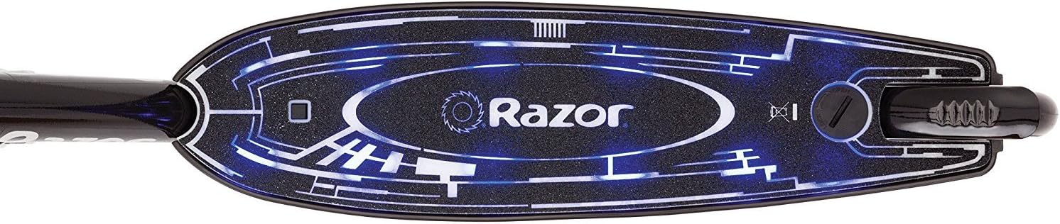 Razor Tekno Kick Scooter - Lightweight Steel Frame with Glowing Blue LED Deck | For Kids 6+