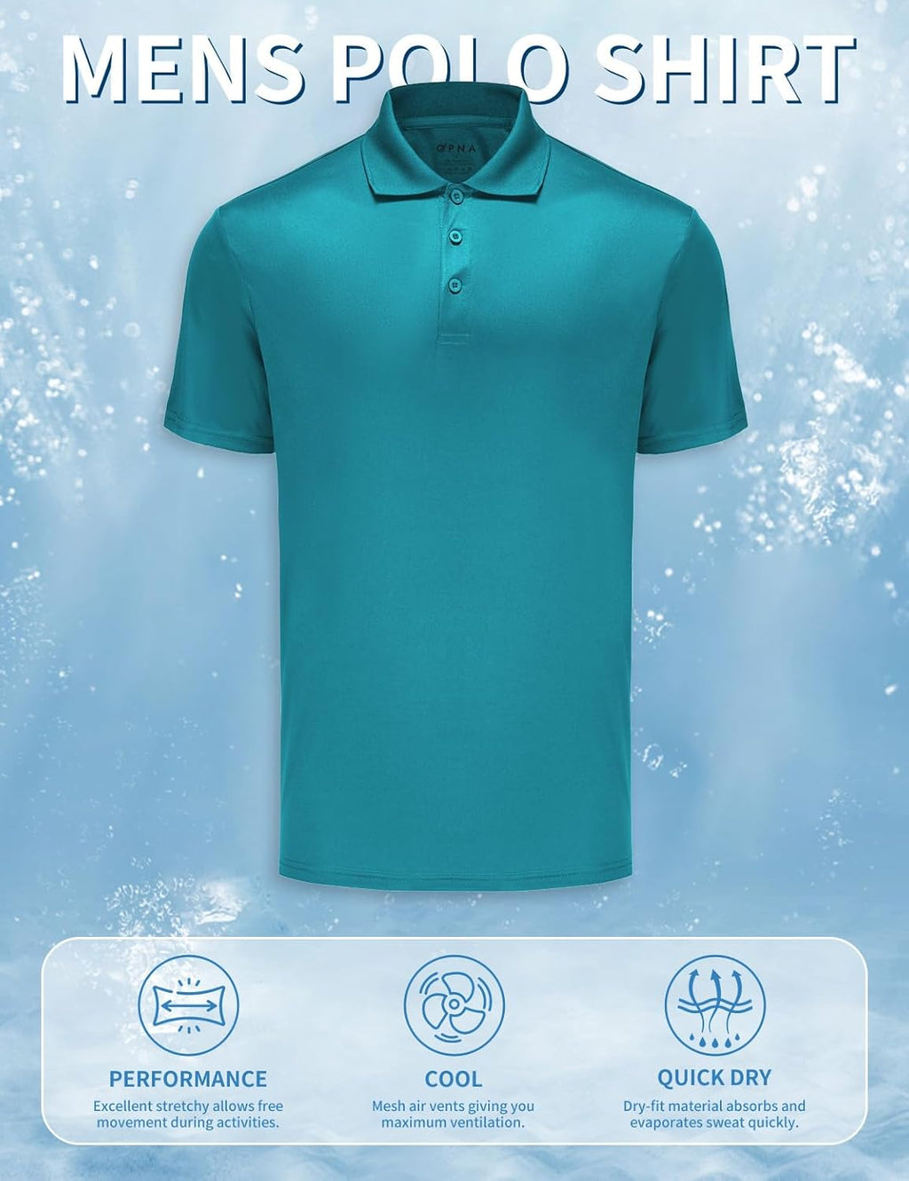 Skiennix Golf Shirts for Men - Dry Fit Short Sleeve Polos in Regular & Big Tall Sizes