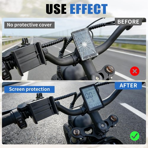 YIBEICO Shock Absorbent Protective Bumper Display Edge Guard for Ridstar Q20 E-Bike Display Screen, Accessory, Compatible with Ridstar Q20