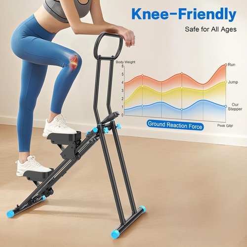 HXD-ERGO Stair Stepper - Adjustable Resistance Vertical Climber for Full Body Workout | Compact & Foldable