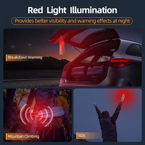 Dawnrise LED Camping Lantern, Up to 350 Hours Rechargeable Camping Light, 4 Modes Outdoor Flashlight Lantern with Red Light, Water Resistant Portable Tent Light for Emergency,Hiking,Hurricane (Yellow)