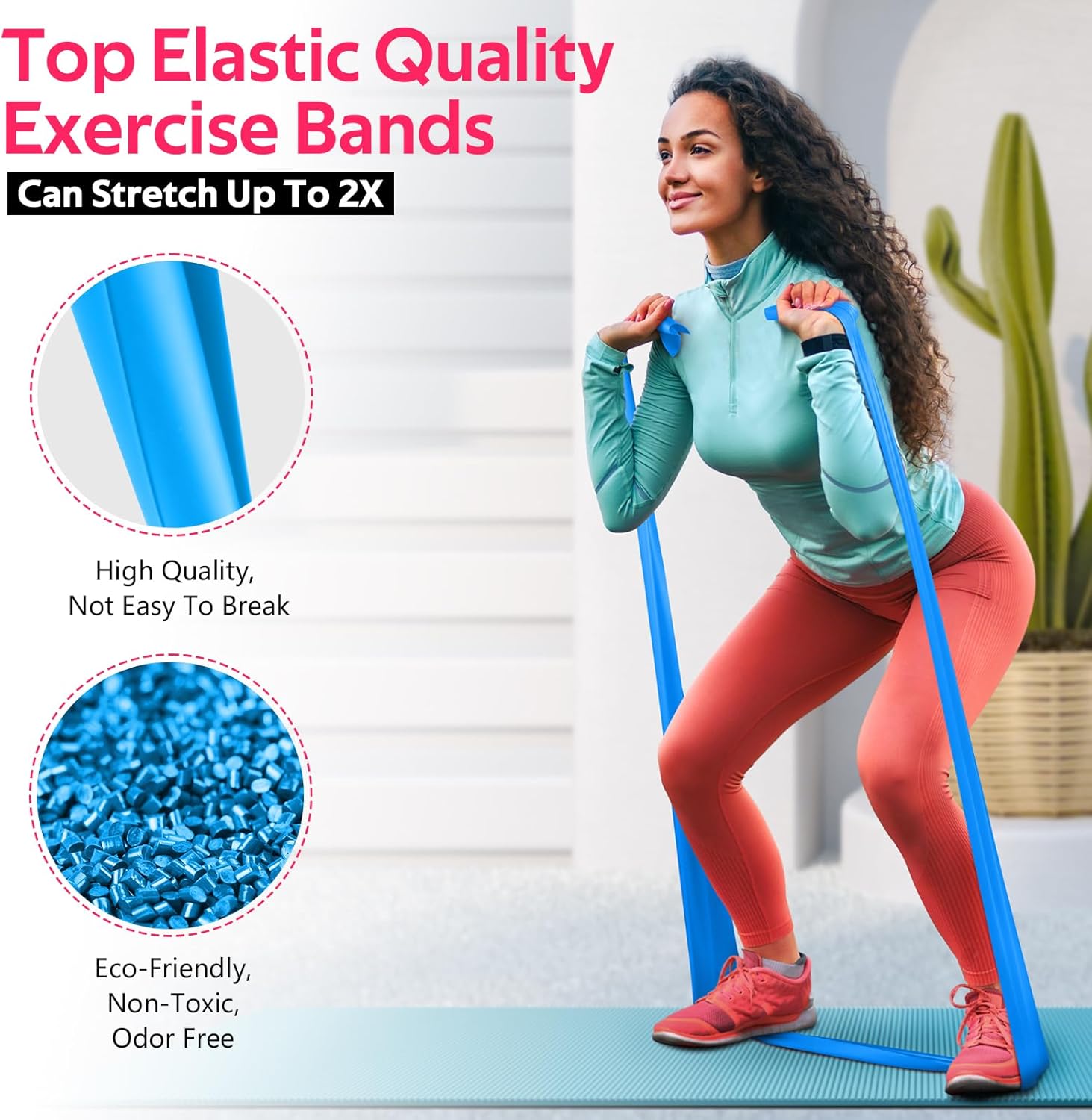 RENRAREN Resistance Bands - Versatile Exercise Bands for Strength Training, Yoga, and Rehab | Starter Set