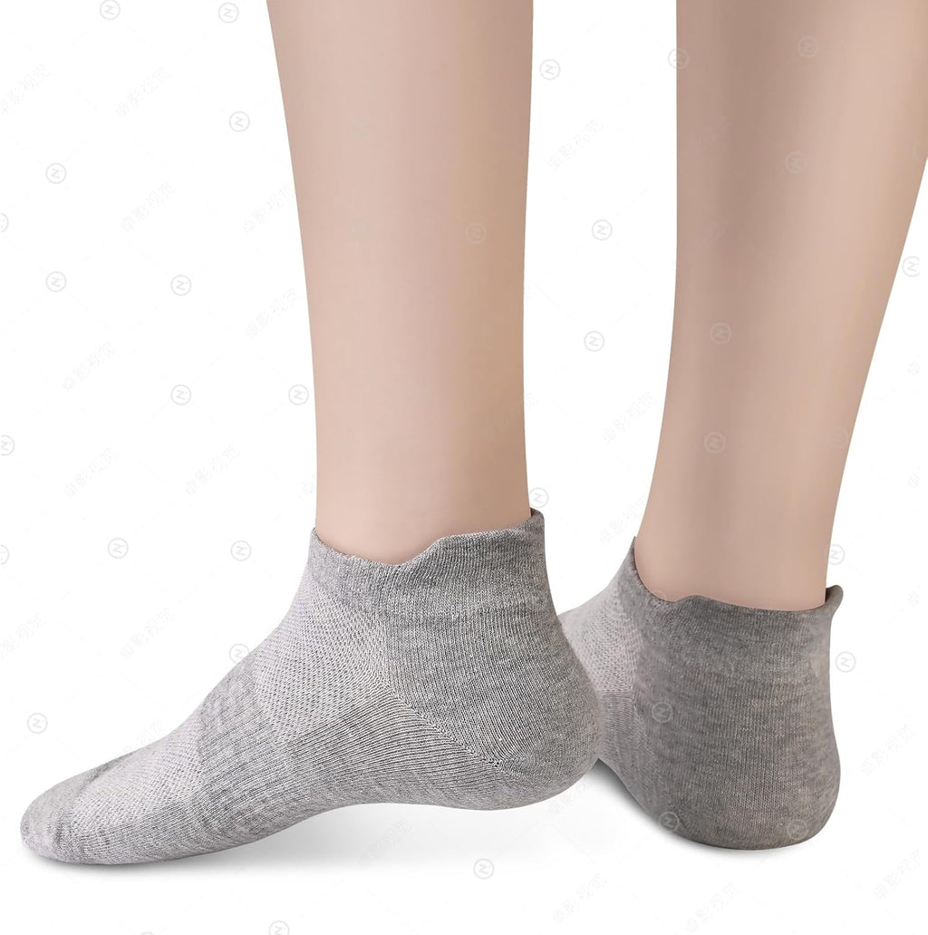 Sallking Women's Ankle Cotton Socks - Soft No-Show Athletic Running Socks | 6 Pairs in White