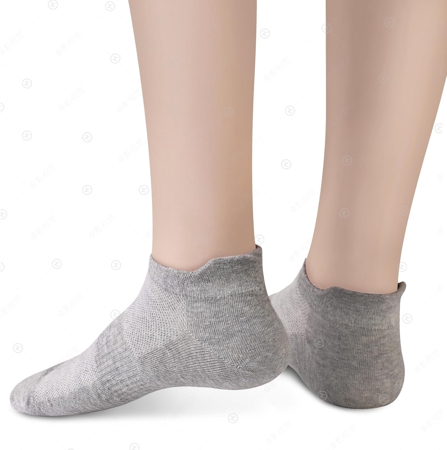 Sallking Women's Ankle Cotton Socks - Soft No-Show Athletic Running Socks | 6 Pairs in White