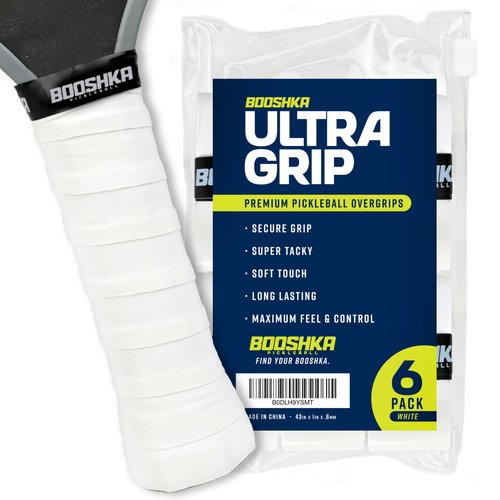 Pickleball Overgrip, Ultra Non-Slip Grip Tape for Pickleball Paddle, Long-Lasting Control, Soft Touch & Secure Feel (12, White)