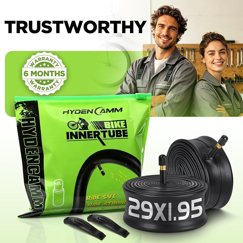29" x 1.75-2.125 Bike Tube with 35mm AV Schrader Valve - 2 Pack