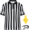 Skiennix Men's Referee Costume Kit - Football Umpire Jersey with Whistle & Penalty Flag | Ideal for Sports & Cosplay