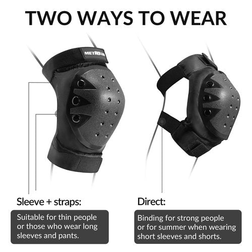 METROLLER Adult & Kids Protective Gear Set for Men, Women Youth Knee Pads, Elbow Pads & Wrist Guards 3 in 1 for Skateboarding Multi-Sports Protective Gear