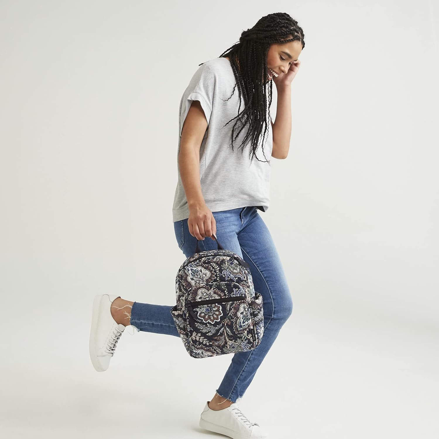 Vera Bradley Small Cotton Backpack - Stylish True Navy Design | Perfect for Everyday Use