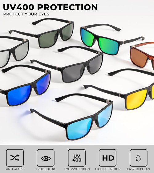 KALIYADI Polarized Men's Sunglasses - Classic UV Protection for Fishing, Driving, and Golf