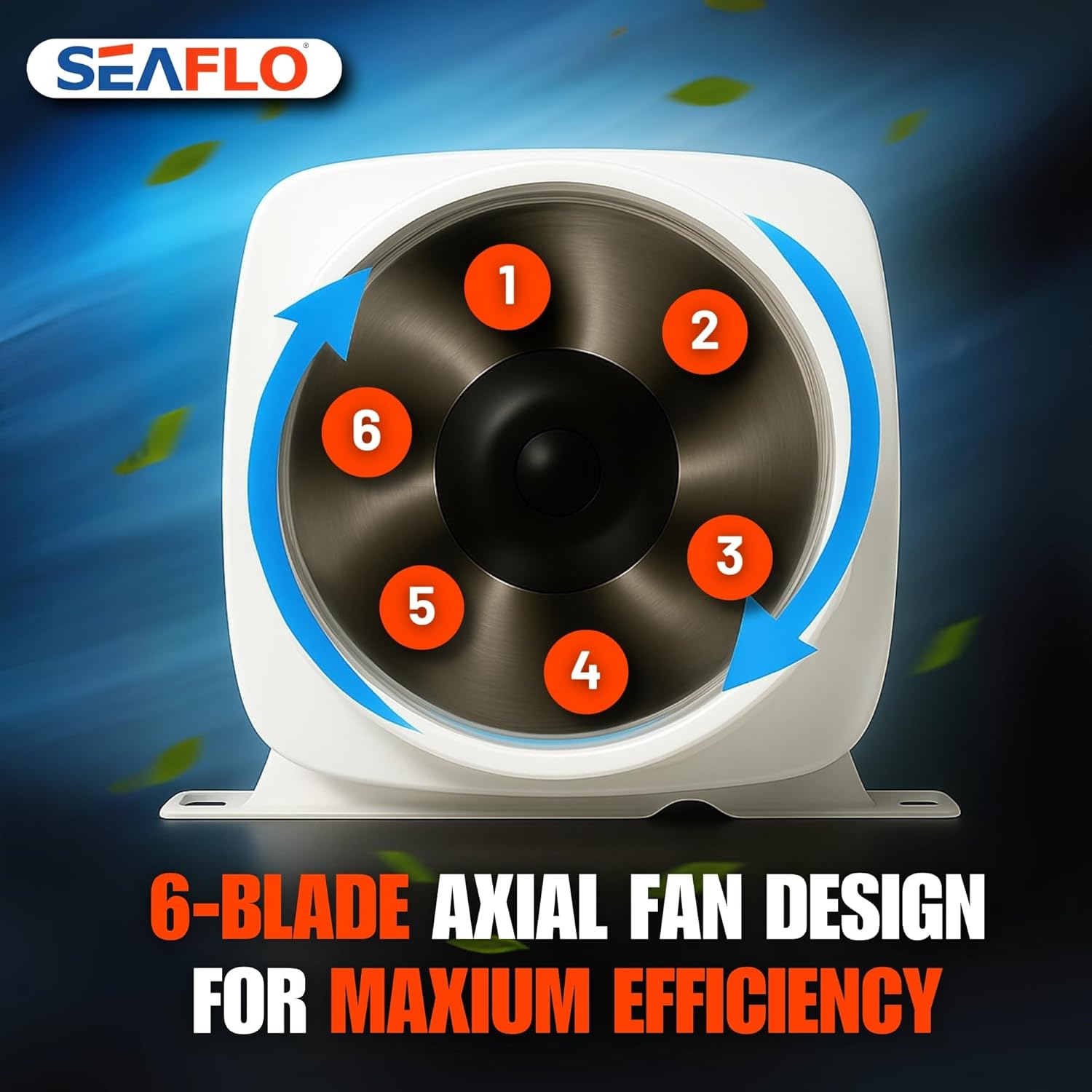 SEAFLO Marine Bilge Air Blowers - Ultra-Quiet 12V Operation | 130-270 CFM for Yacht/Sailboat/Boat - 4-Year Warranty
