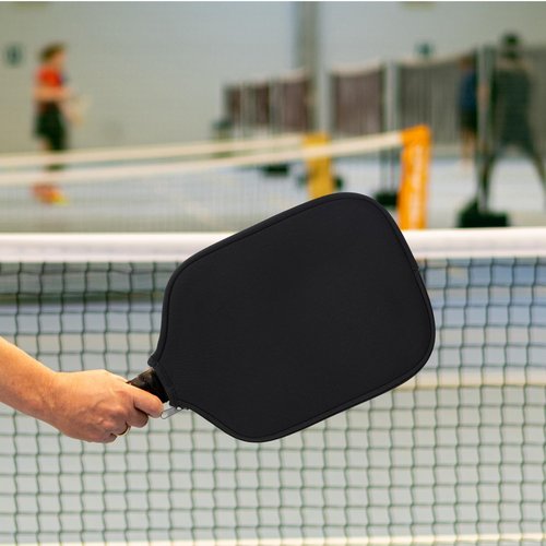 2pcs Neoprene Pickleball Paddle Covers, Universal 8.6 x 12.2 inch, USAPA Standard & Elongated Paddles Neoprene Sleeve Fits Most Pickleball Paddles (Black)