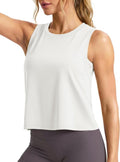 MAGCOMSEN Women's Athletic Crop Tank Top - Quick Dry, Moisture-Wicking Sleeveless Design for Yoga & Gym