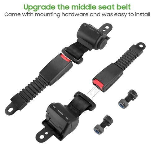 10L0L Retractable Golf Cart Seat Belts(47.64") - Universal Retractable Seat Belts for Yamaha EZGO, Club Car, Go Kart, UTV, Set of 2