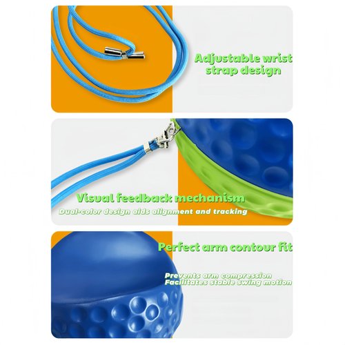 HERZ Golf Training Aid Ball - Impact & Body Connection Swing Trainer | Fix Slicing, Scooping & Chicken Wing | Memory Foam Golf Practice Equipment with Adjustable Lanyard for Golfers