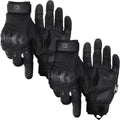 Glove Station Touchscreen Utility Gloves for Men - Hard Knuckle Protection for Motorcycle & Outdoor Work | Black - 2 Pack, Small