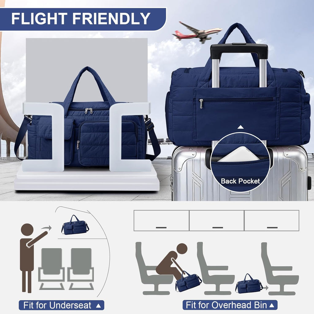 Skiennix Small Gym Bag - Women's Travel Duffle with Shoe Compartment | Perfect for Weekenders