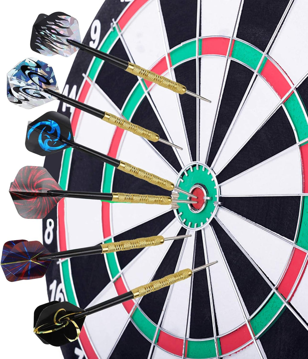 Accmor Steel Tip Darts Set - 18 Grams Professional Metal Darts for Dartboard | Precision Performance