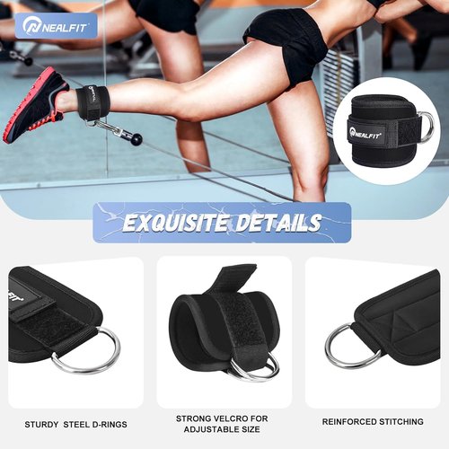 NEALFIT Barbell Pad Set for Squat & Hip Thrust - Extra Thick High Density Neck & Shoulder Support Cushion - Olympic Bar Pad for Weightlifting, Gym, Home Workouts