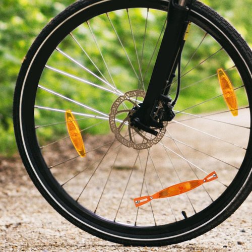 GOOHOCHY Bike Spoke Reflectors for Wheels Bicycle Wheel Reflectors Spoke Reflectors Easy Install Bright Reflective Accessories for Night Riding Safety 9.05 Inch