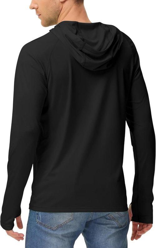 Isnowood Sun Shirt - UPF 50+ Men's Long Sleeve Fishing Hoodie | UV Protection for Swimming & Hiking