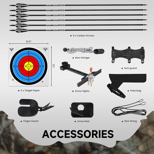Archery Takedown Recurve Bow by [Brand Name] - 62 Inch for Adults & Teens | Right & Left Handed, 20-65lbs