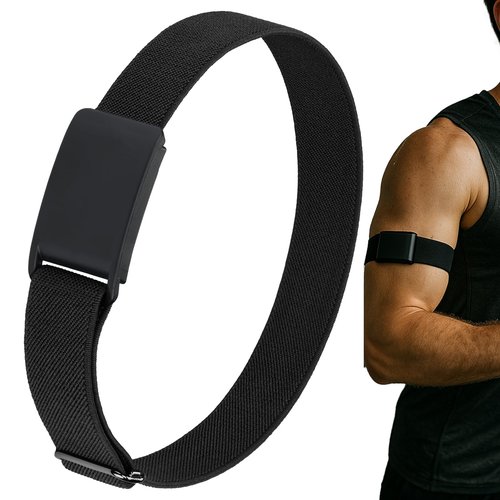BlikWyt Elastic Bicep Arm/Ankle Strap with Protective Case - Soft Breathable Adjustable Loop, Compatible with WHOOP 5.0 Band