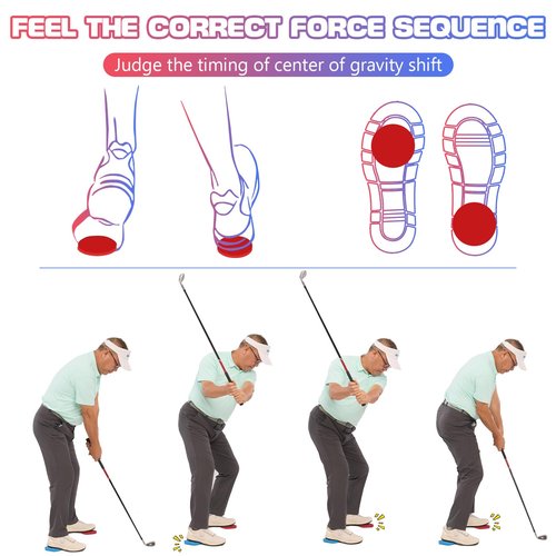 OLE ANDIGO Golf Strength pad Training Foot Pads with Sound Instant Feedback Golf Training Aid,Golf Swing Trainer for Ground Reaction Force and Stability, Increase Club Head Speed
