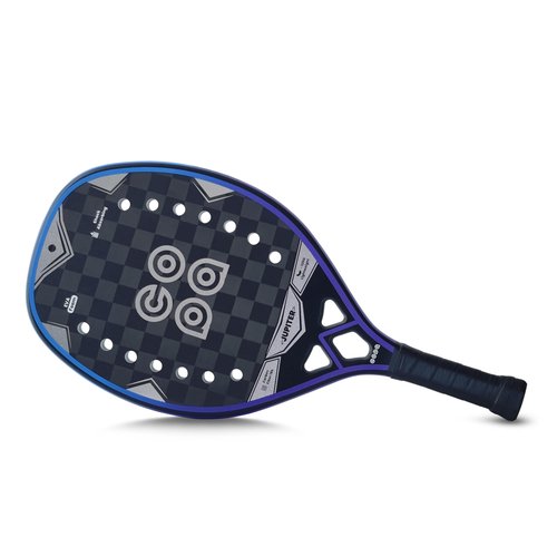 Beach Tennis Racket 18k Carbon Fiber with Padded Bag Copa Jupiter EVA Memory Foam Core, Sand Grit Finish Beach Tennis Paddle ITF Regulation Balls Included.