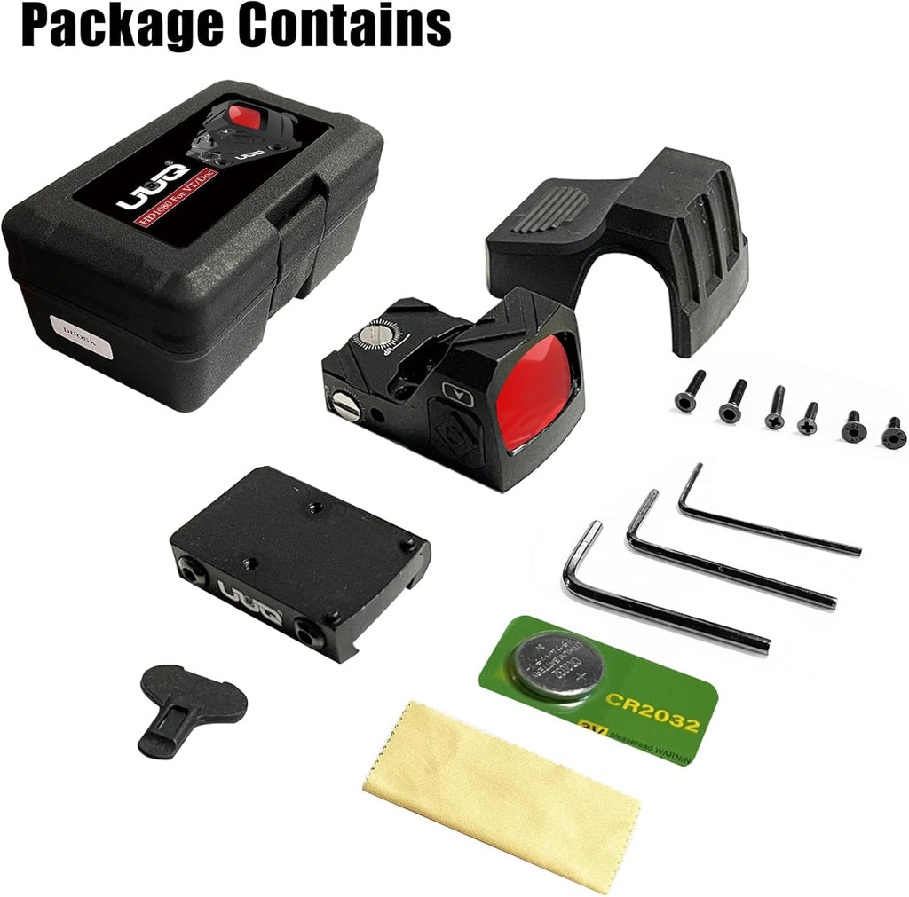 UUQ Mini Reflex Red Dot Sight - Shake Awake Optic for Rifles, Pistols & Shotguns | 2MOA, 12 Brightness Settings