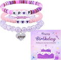 KPop Bracelet | Korea-Pop Jewelry with Birthday Card - Perfect Gift for Fans, Women & Girls