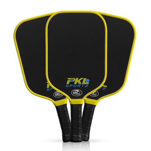 PKL Professional Pickleball Paddles – USAPA Approved 3K Raw Carbon Fiber Surface Padel Racket for Max Spin & Control – 16MM Polypropylene Honeycomb Core, 4.25” Grip –Ideal for Beginners & Professional