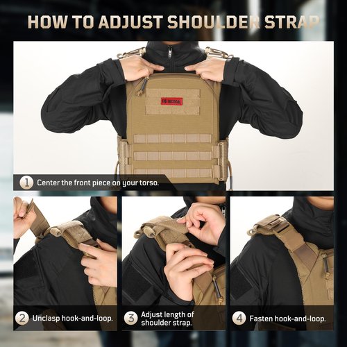 1TG Quick Release MOLLE Vest for Men Breathable and Adjustbale Vest, One Size Fully Adjustable