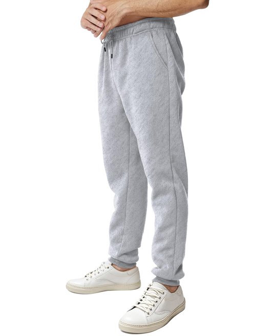 Asrlivp Mens Sweatpants with Pockets Lightweight Gym Drawstring Fleece Joggers Casual Elastic Waist Workout Pants(M,Grey)