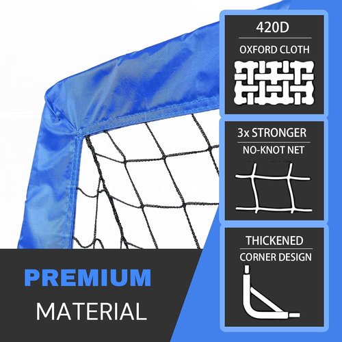 KIDS LAND Football Goal - 4' X 3' Portable Toddler Net with Carry Bag | Ideal for Backyard Training