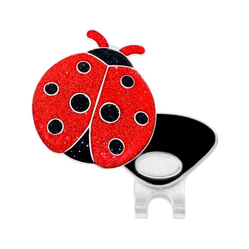 Navika Glitzy Ladybug Ball Marker with Magnetic Hat Clip
