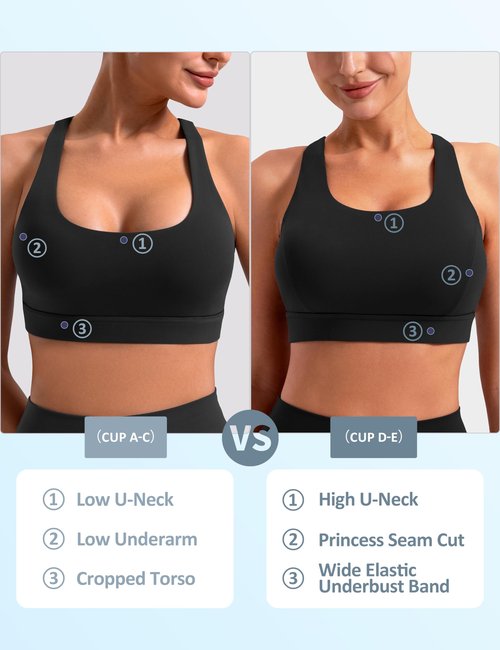 ENERBLOOM Sports Bras for Women Padded Criss Cross Back Yoga Top Medium Support Strappy Workout Tank Removable Cups Black Medium