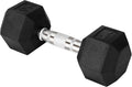 Yes4All Chrome Grip Hex Dumbbells - Anti-Slip Hand Weights 5-50 LBS for Home Workouts